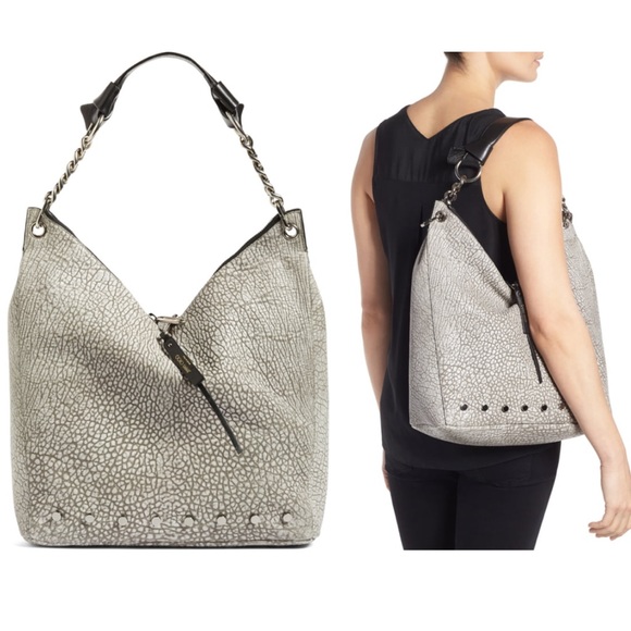 SOLD Jimmy Choo Washed Grainy Studded Raven Bag - Picture 3 of 8